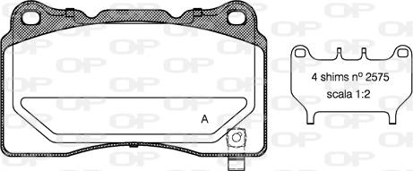 Open Parts BPA0666.04 - Kit pastiglie freno, Freno a disco www.autoricambit.com