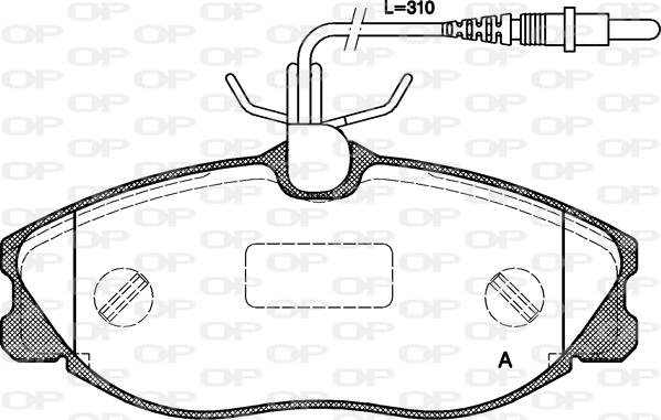 Open Parts BPA0604.04 - Kit pastiglie freno, Freno a disco www.autoricambit.com