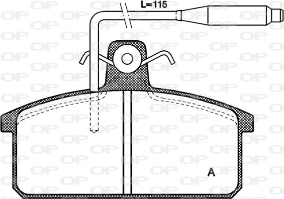 Open Parts BPA0128.02 - Kit pastiglie freno, Freno a disco www.autoricambit.com