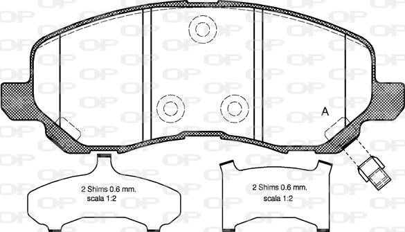 Open Parts BPA0804.31 - Kit pastiglie freno, Freno a disco www.autoricambit.com