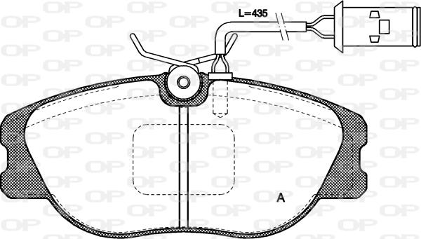 Open Parts BPA0305.02 - Kit pastiglie freno, Freno a disco www.autoricambit.com