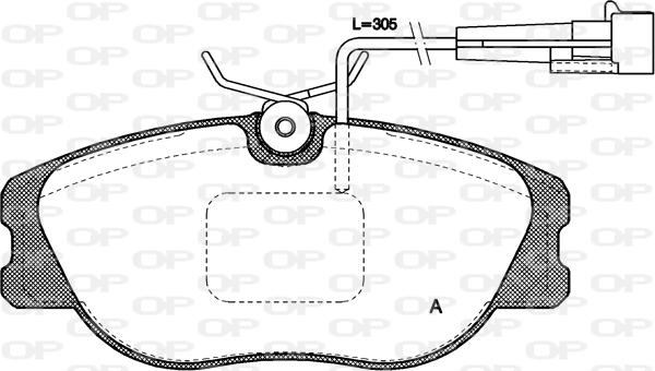 Open Parts BPA0305.31 - Kit pastiglie freno, Freno a disco www.autoricambit.com