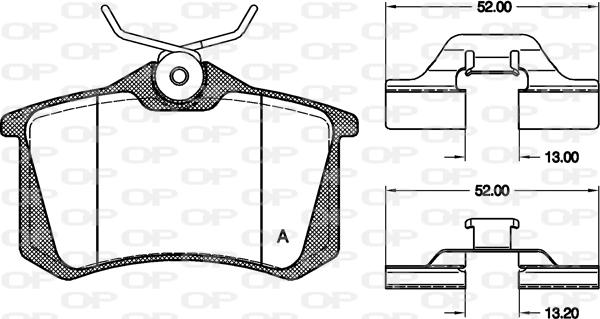 Open Parts BPA0263.03 - Kit pastiglie freno, Freno a disco www.autoricambit.com