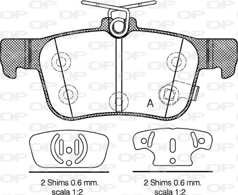 Open Parts BPA1551.12 - Kit pastiglie freno, Freno a disco www.autoricambit.com