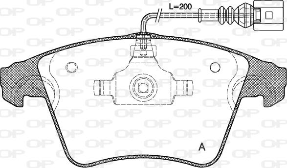 Open Parts BPA1045.01 - Kit pastiglie freno, Freno a disco www.autoricambit.com