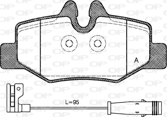 Open Parts BPA1110.02 - Kit pastiglie freno, Freno a disco www.autoricambit.com