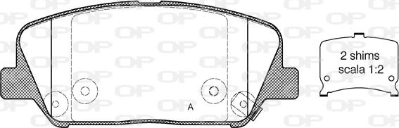 Open Parts BPA1398.12 - Kit pastiglie freno, Freno a disco www.autoricambit.com