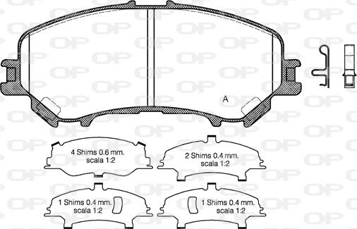 Open Parts BPA1318.22 - Kit pastiglie freno, Freno a disco www.autoricambit.com