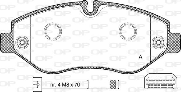 Open Parts BPA1245.10 - Kit pastiglie freno, Freno a disco www.autoricambit.com