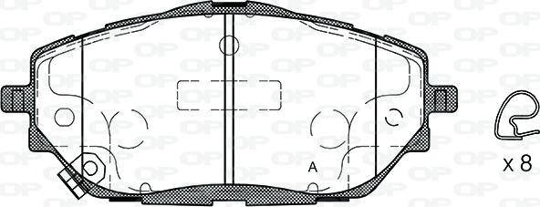 Open Parts BPA1786.02 - Kit pastiglie freno, Freno a disco www.autoricambit.com