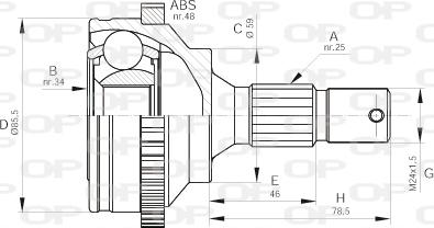 Open Parts CVJ5499.10 - Kit giunti, Semiasse www.autoricambit.com