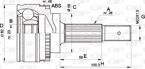 Open Parts CVJ5492.10 - Kit giunti, Semiasse www.autoricambit.com