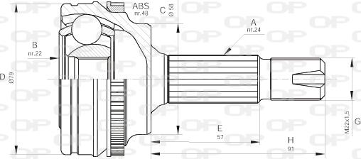 Open Parts CVJ5497.10 - Kit giunti, Semiasse www.autoricambit.com