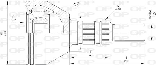 Open Parts CVJ5440.10 - Kit giunti, Semiasse www.autoricambit.com