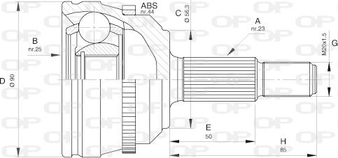 Open Parts CVJ5441.10 - Kit giunti, Semiasse www.autoricambit.com