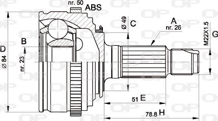 Open Parts CVJ5467.10 - Kit giunti, Semiasse www.autoricambit.com