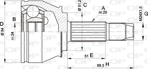 Open Parts CVJ5439.10 - Kit giunti, Semiasse www.autoricambit.com