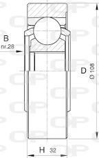 Open Parts CVJ5423.20 - Kit giunti, Semiasse www.autoricambit.com