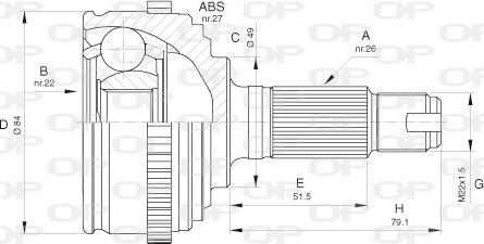 Open Parts CVJ5475.10 - Kit giunti, Semiasse www.autoricambit.com