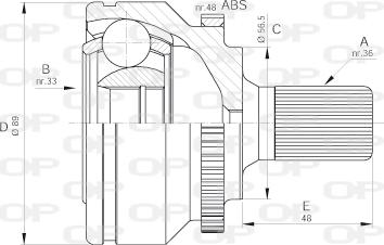 Open Parts CVJ5590.10 - Kit giunti, Semiasse www.autoricambit.com