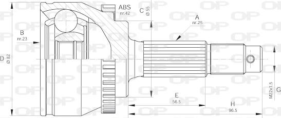 Open Parts CVJ5597.10 - Kit giunti, Semiasse www.autoricambit.com