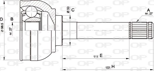 Open Parts CVJ5563.10 - Kit giunti, Semiasse www.autoricambit.com