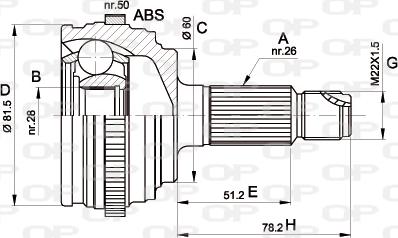 Open Parts CVJ5510.10 - Kit giunti, Semiasse www.autoricambit.com