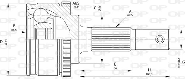 Open Parts CVJ5583.10 - Kit giunti, Semiasse www.autoricambit.com