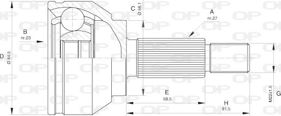 Open Parts CVJ5582.10 - Kit giunti, Semiasse www.autoricambit.com