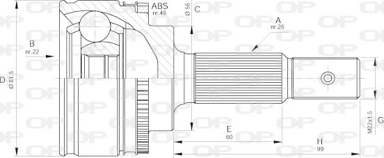 Open Parts CVJ5587.10 - Kit giunti, Semiasse www.autoricambit.com