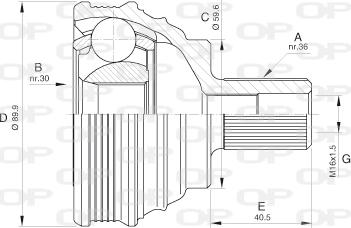 Open Parts CVJ5535.10 - Kit giunti, Semiasse www.autoricambit.com