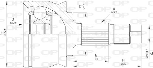 Open Parts CVJ5531.10 - Kit giunti, Semiasse www.autoricambit.com