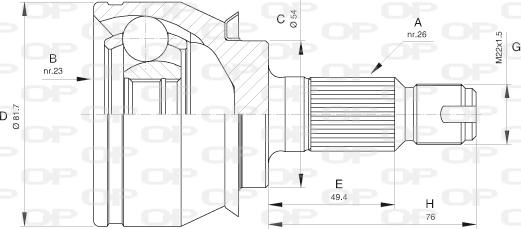 Open Parts CVJ5528.10 - Kit giunti, Semiasse www.autoricambit.com