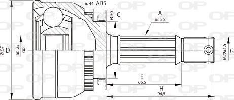 Open Parts CVJ5691.10 - Kit giunti, Semiasse www.autoricambit.com