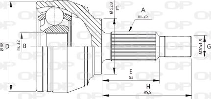 Open Parts CVJ5697.10 - Kit giunti, Semiasse www.autoricambit.com