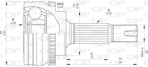 Open Parts CVJ5649.10 - Kit giunti, Semiasse www.autoricambit.com