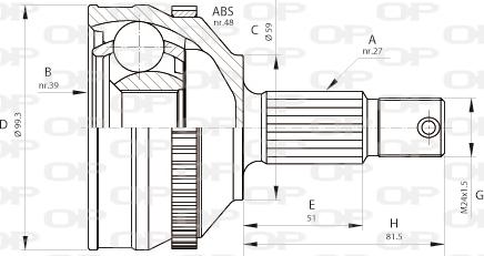 Open Parts CVJ5646.10 - Kit giunti, Semiasse www.autoricambit.com