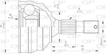 Open Parts CVJ5640.10 - Kit giunti, Semiasse www.autoricambit.com