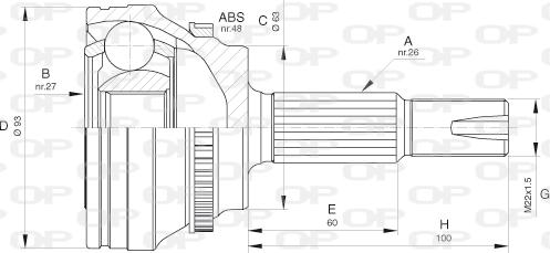 Open Parts CVJ5659.10 - Kit giunti, Semiasse www.autoricambit.com