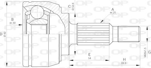 Open Parts CVJ5650.10 - Kit giunti, Semiasse www.autoricambit.com