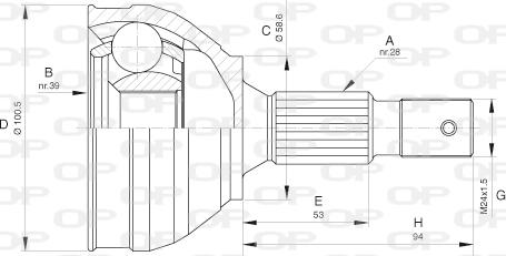 Open Parts CVJ5653.10 - Kit giunti, Semiasse www.autoricambit.com