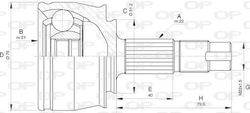 Open Parts CVJ5652.10 - Kit giunti, Semiasse www.autoricambit.com