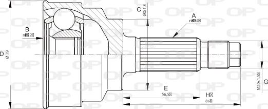 Open Parts CVJ5665.10 - Kit giunti, Semiasse www.autoricambit.com