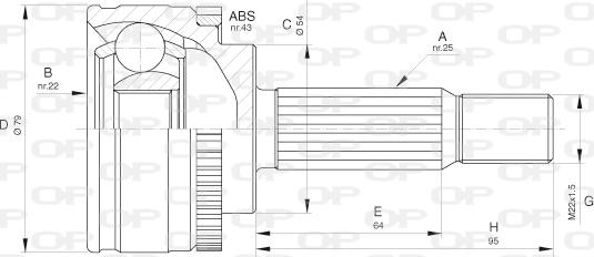 Open Parts CVJ5661.10 - Kit giunti, Semiasse www.autoricambit.com