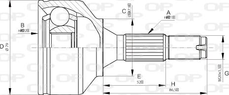 Open Parts CVJ5668.10 - Kit giunti, Semiasse www.autoricambit.com