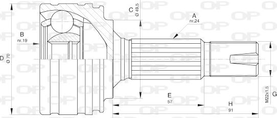 Open Parts CVJ5616.10 - Kit giunti, Semiasse www.autoricambit.com