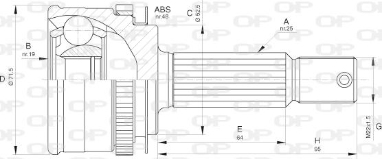 Open Parts CVJ5618.10 - Kit giunti, Semiasse www.autoricambit.com