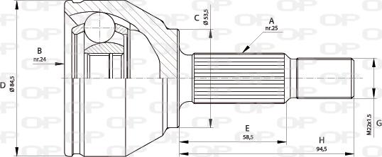 Open Parts CVJ5681.10 - Kit giunti, Semiasse www.autoricambit.com