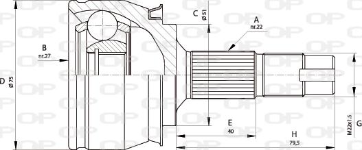 Open Parts CVJ5682.10 - Kit giunti, Semiasse www.autoricambit.com