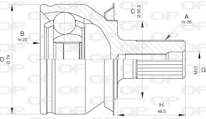 Open Parts CVJ5630.10 - Kit giunti, Semiasse www.autoricambit.com